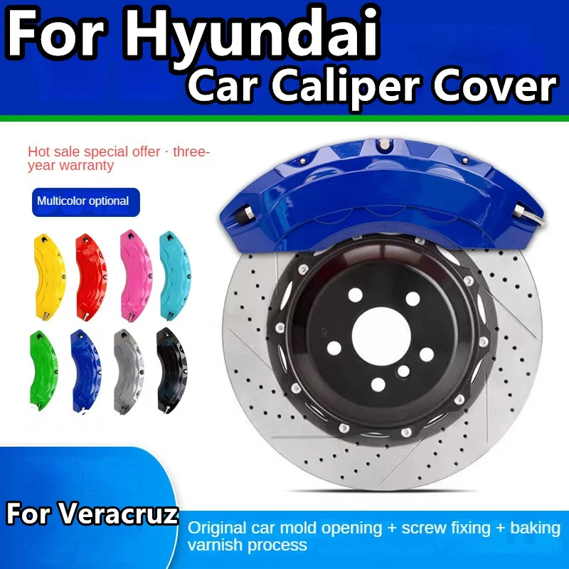 For Hyundai Veracruz Brake Caliper Cover Aluminum Alloy Front Rear Wheel Modification Kit Fit 3.8L 2007 2009 2011