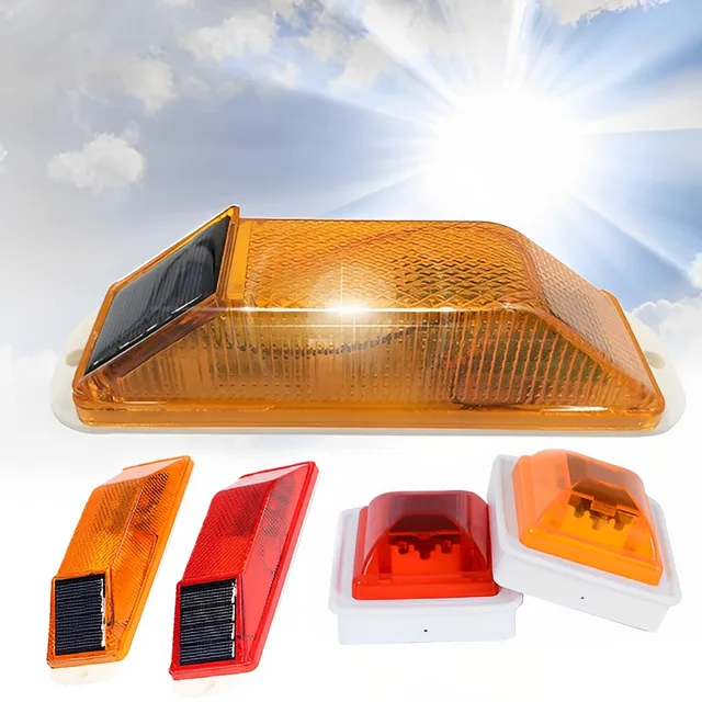 Solar Strobe Warning LED Lamp Rechargeable Solar Night Safety Driving Light Strobe Flash Warning LED Light Chip Akcesoria samochodowe