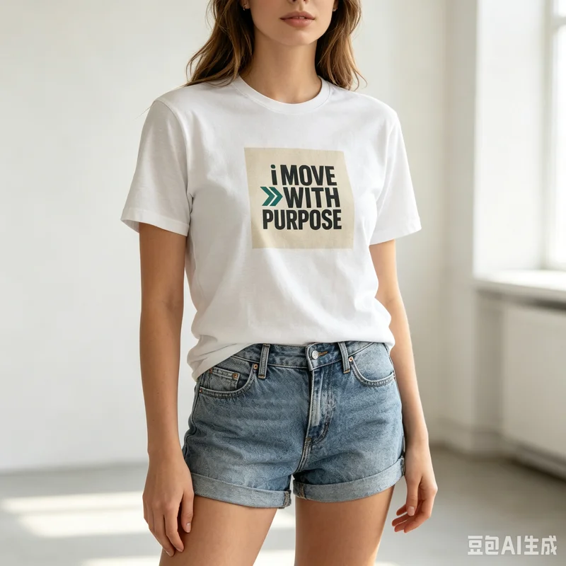 Minimalist Motivational Tee I Move with Purpose Positive Quote Print Mens Womens Casual Short Sleeve T Shirt  Y2k Top