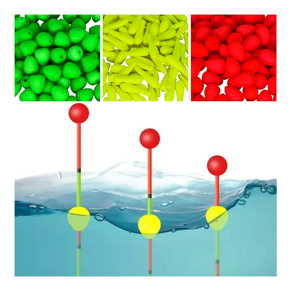 10PCS Floating Tail Eye-catching Bean Removable Floating Tail Signal Transmitter Visible Bean Red/Yellow/Green/Tackle Tool