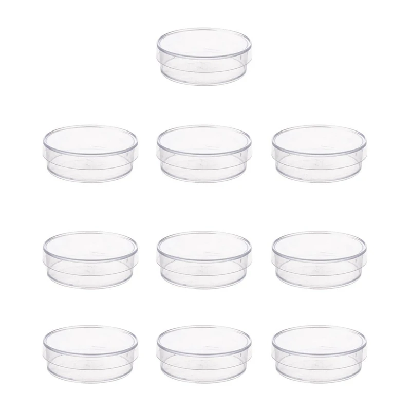 30 Pcs. 35Mm X 10Mm Steriele Plastic Petrischalen Met Deksel Voor Lb Plaatgist (Transparante Kleur)