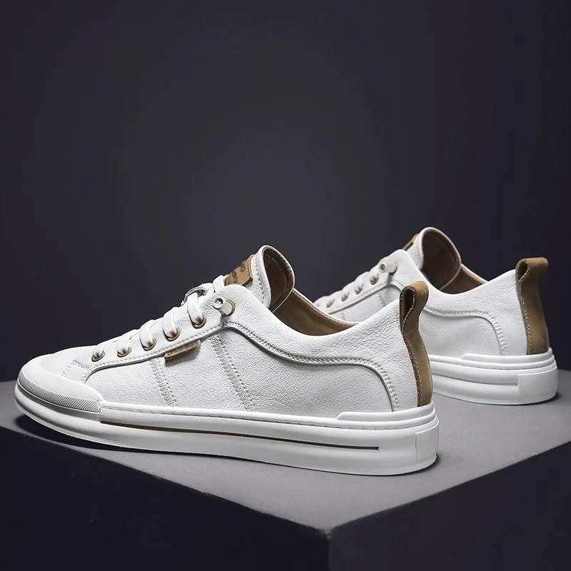 Simple Versatile White Sneakers, Board Men's Casual Shoes, Delicate And Breathable Without Causing Foot Discomfort_vogvips.com