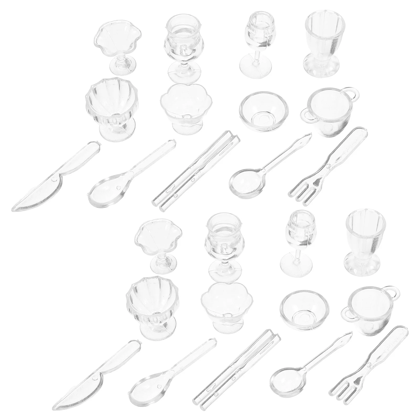 

26Pcs Mini Ice Cream Bowls Set Plastic Dessert Spoons Forks for Kids Creative Play Parties School Activities Ice Cream Cups