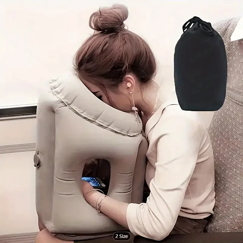 

PVC Inflatable Air Cushion Travel Pillow Headrest Chin Support Cushions For Airplane Plane Car Office Rest Neck Nap Pillows