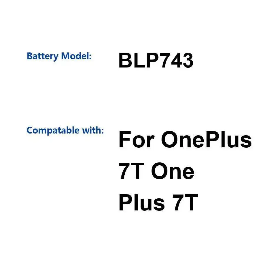 

Для Oneplus 7T One Plus BLP743 аккумулятор мобильного телефона хорошая низкотемпературная производительность 3800 мАч