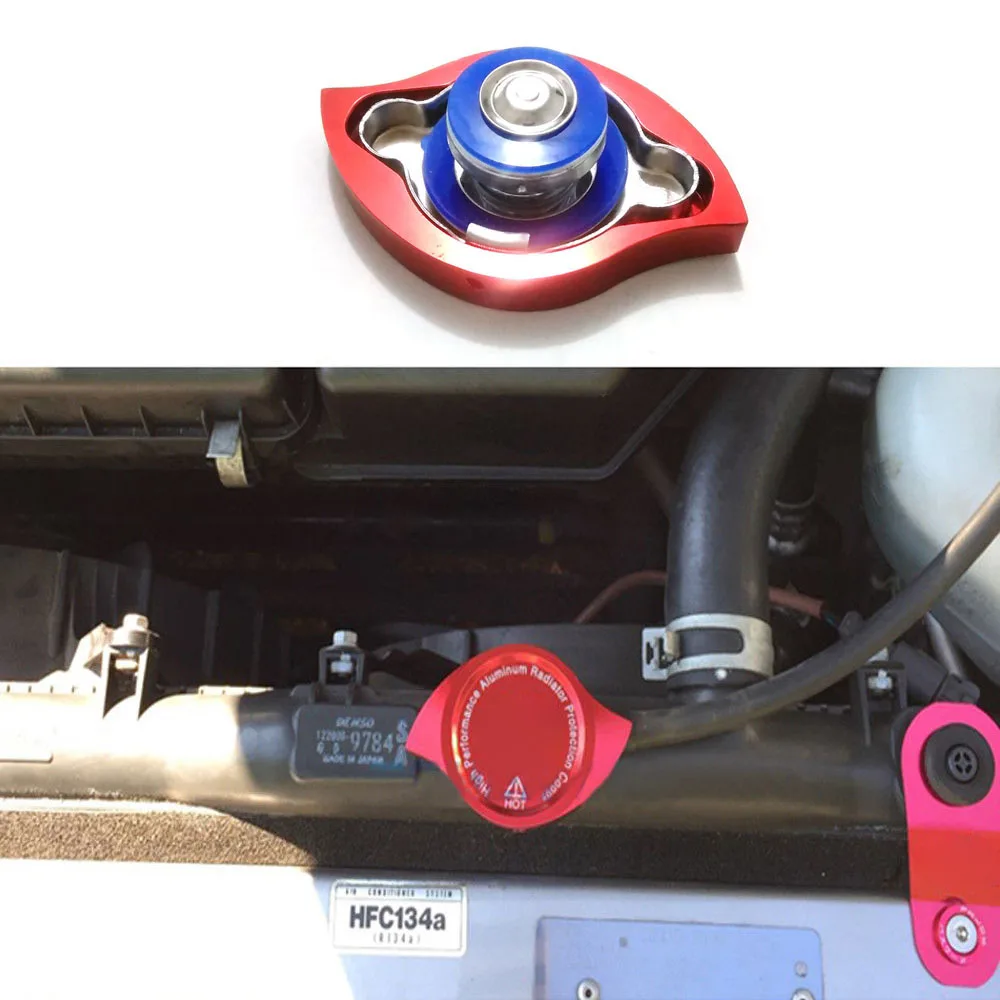 Rastp-blue aluminium kühler deckel abdeckung fit für honda accord bürger CR-V CR-Z crx stadt RS-CAP007
