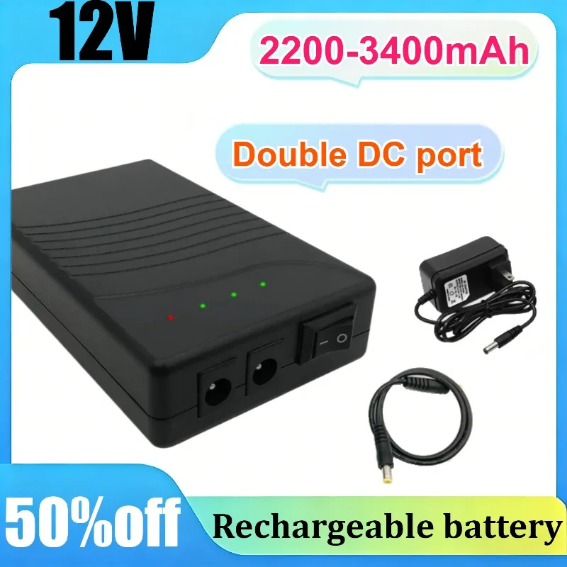 

12V 3000mAh 18650 Lithium Battery High Capacity Rechargeable for Walkie-Talkie Power Bank LED Strip Light