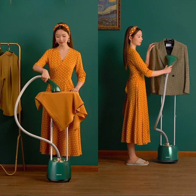 Domowa maszyna do prasowania z podwójnym prętem, żelazko parowe o dużej pojemności, pionowe żelazko wiszące, wyjątkowo wygodne prasowanie ubrań