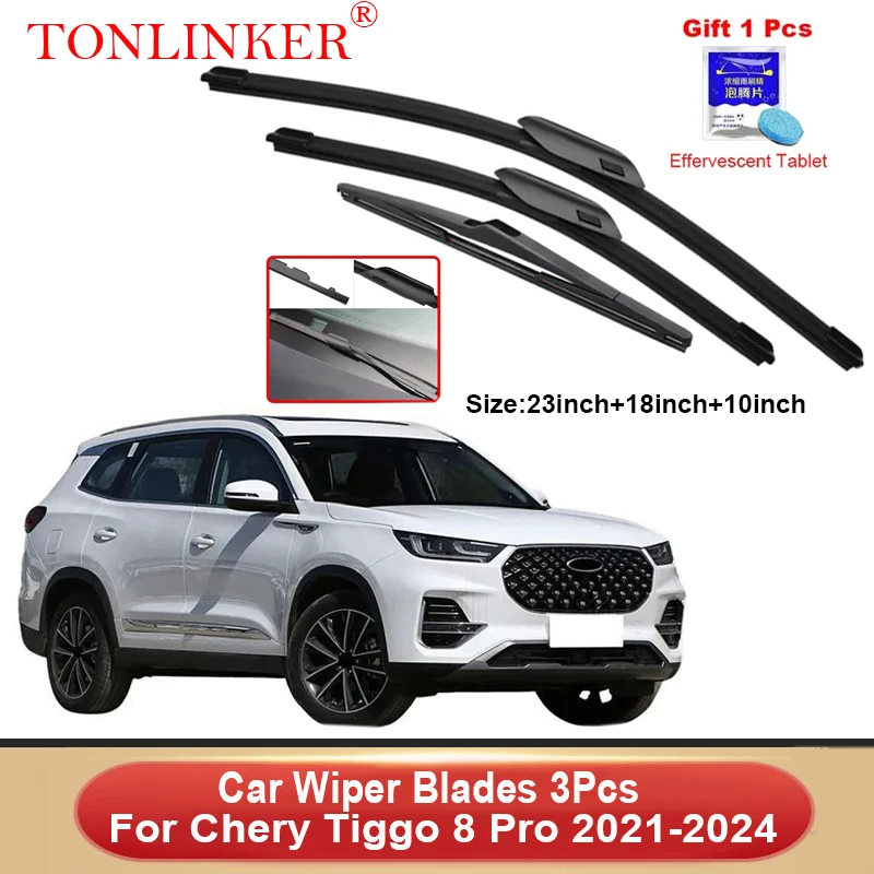 

TONLINKER Car Wiper Blades For Chery Tiggo 8 Pro Suv 2021-2024 Car Accessories Front Windscreen Wiper Blade Brushes Cutter Goods