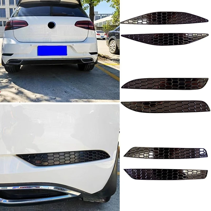 2pcs For Volkswagen VW Golf MK8 MK7.5 MK7 MK6 TSI TDI GTI GTD R R-Line 2009-2023 Tuning Car Rear Bumper Reflector Delete Cover