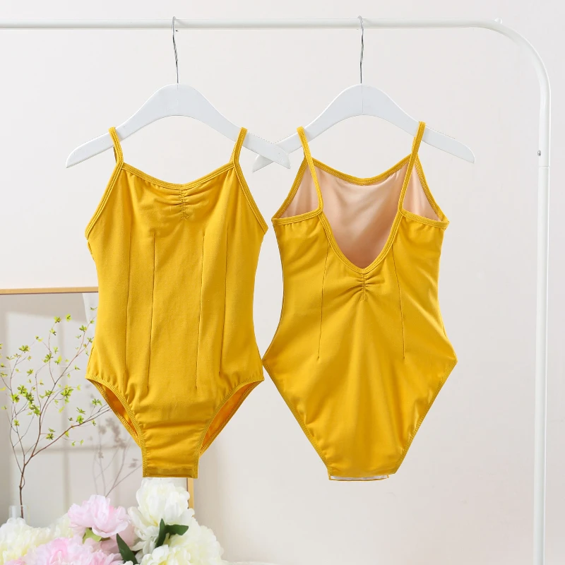 Moda sênior magro respirável novas roupas de prática de dança das crianças verão estilingue exame nível forma ballet alta elástica algodão