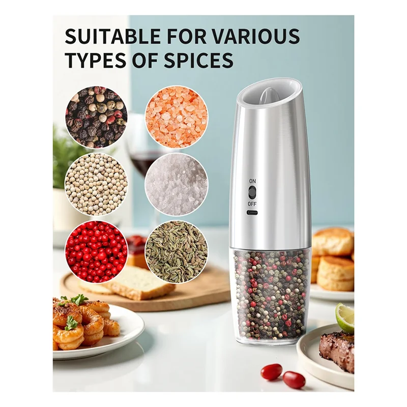 

Набор электрических мельниц для соли и перца Needful, перезаряжаемый набор мельниц для соли и перца, электрические мельницы для соли и перца