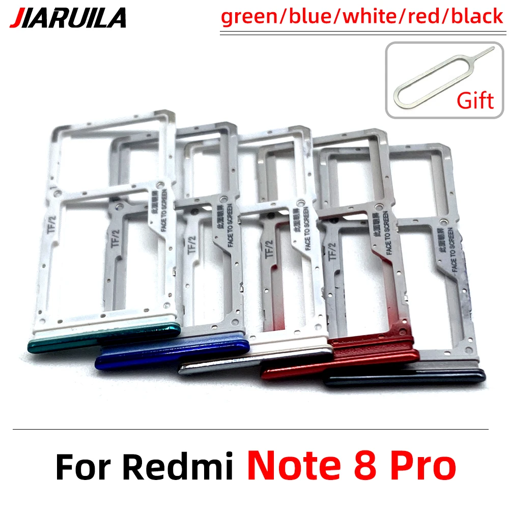 NEW Dual Card SIM Card Holder Tray chip slot drawer Holder Adapter Socket Repair part For Xiaomi Redmi Note 8 Pro Note 8T 8