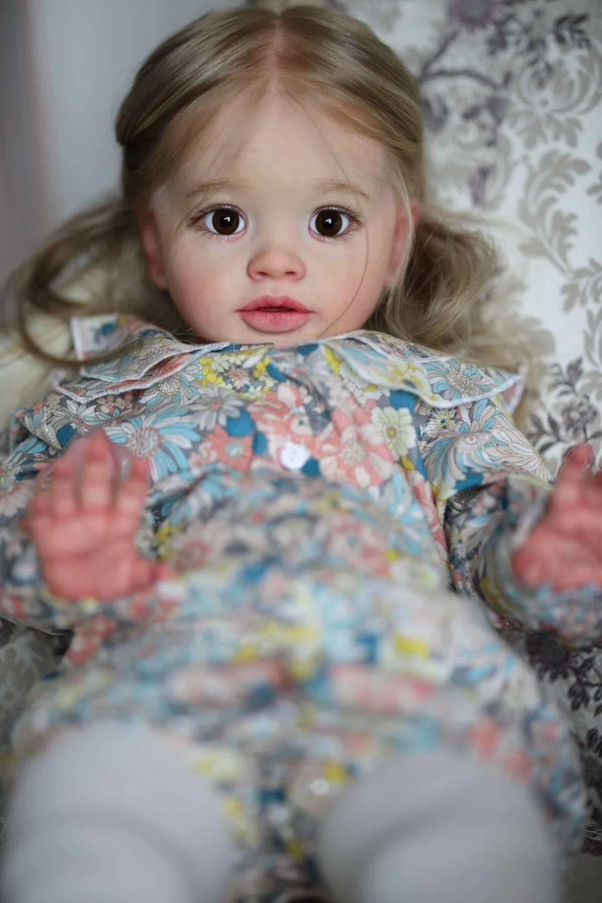 

NPK 26inch Lifelike Reborn Toddler Doll Pippa Huge Baby Size Soft Touch 3D Skin Art Doll Already Painted Finished