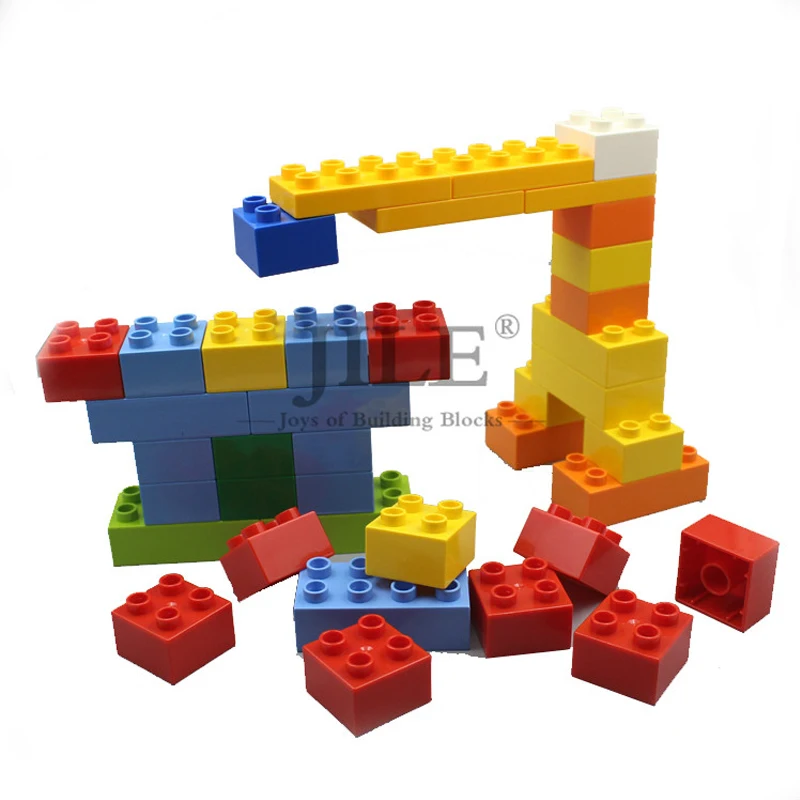 Big Size Building Blocks Brick Colorful Bulk Large Particles Set DIY Educational Compatible with Assembles Kids Toys Gifts