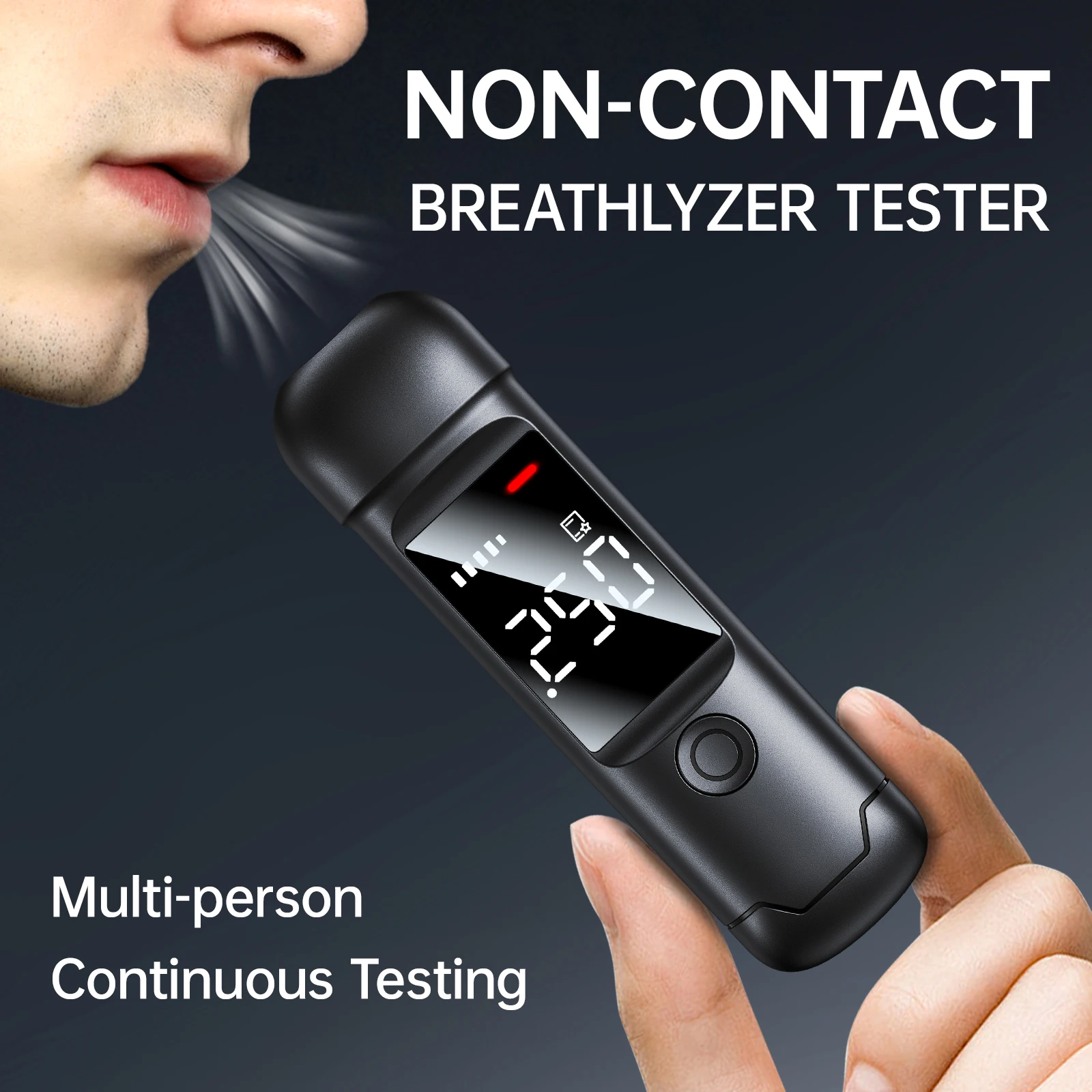 Portable Digital Breathalyzer with Semiconductor Sensor, Alcohol Detector, Best Price Breath Alcohol Tester