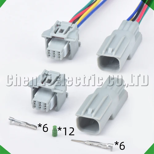 Conectores automáticos de 6 pines, enchufe de arnés de cámara de visión trasera con ojo de Radar de marcha atrás 90980-12790 90980-12A80 6189-7065 6188-5404 para Toyota