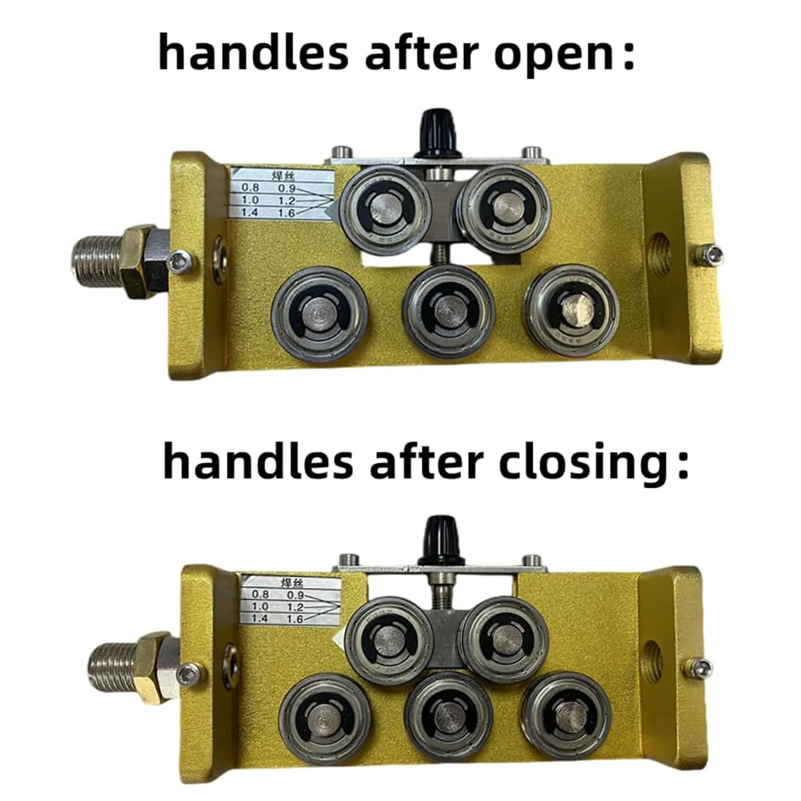 5-колесный выпрямитель для сварочной проволоки, инструмент для выпрямления сварочной проволоки в бочках из нержавеющей стали, M14 * 1,5