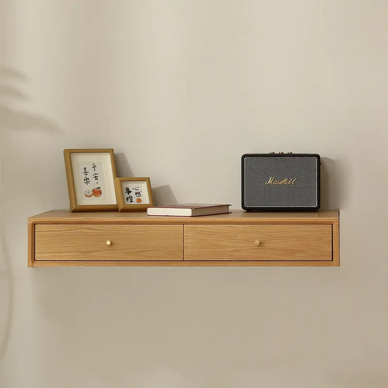 Nordic Designer Floating Desk Solid Wood Computer Desk for Living Room Study Creativity Bedroom Furniture Bureau Flottant FYFD view 3