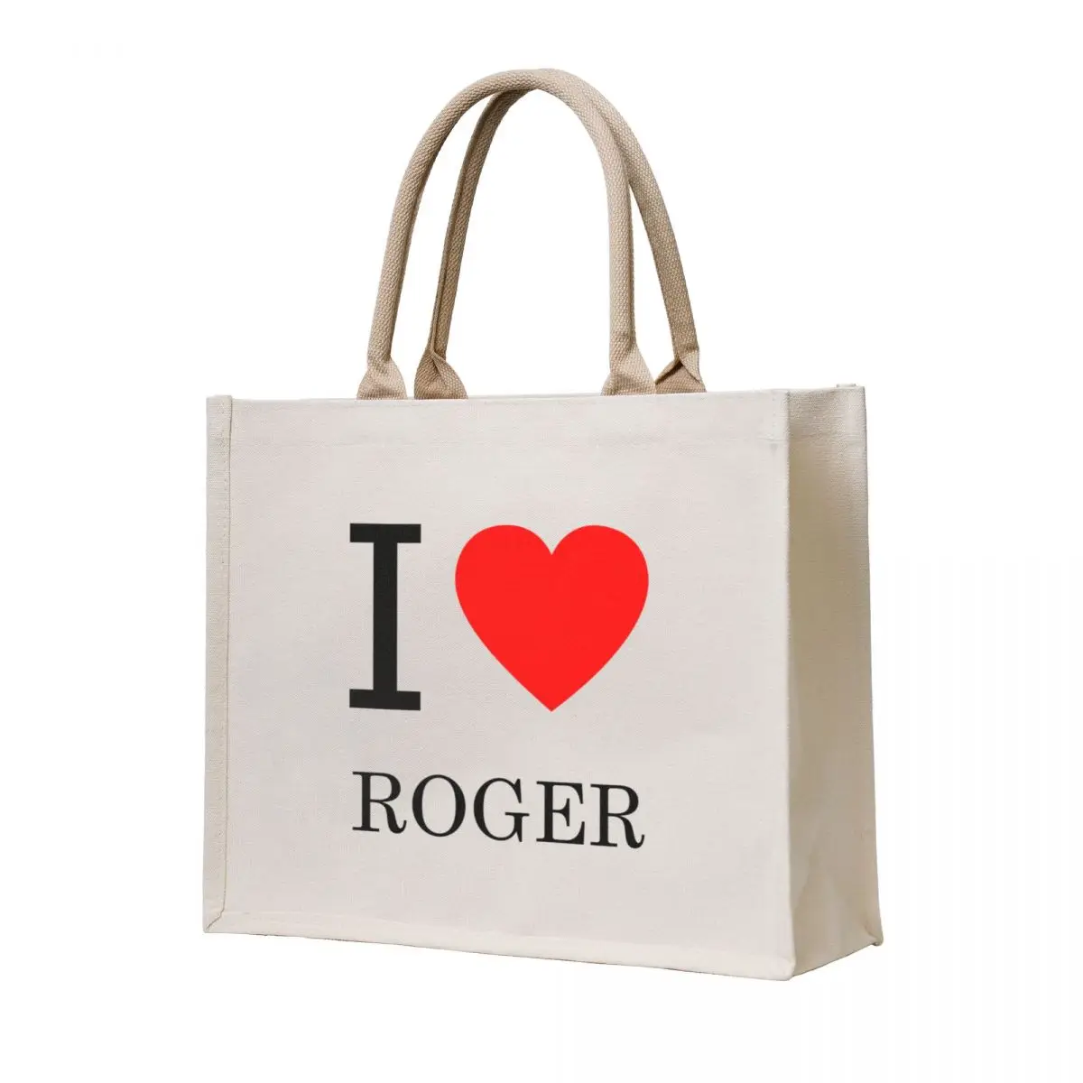 

I LOVE ROGER Tote Bag cute tote bag Beach bag Customizable tote Women bags