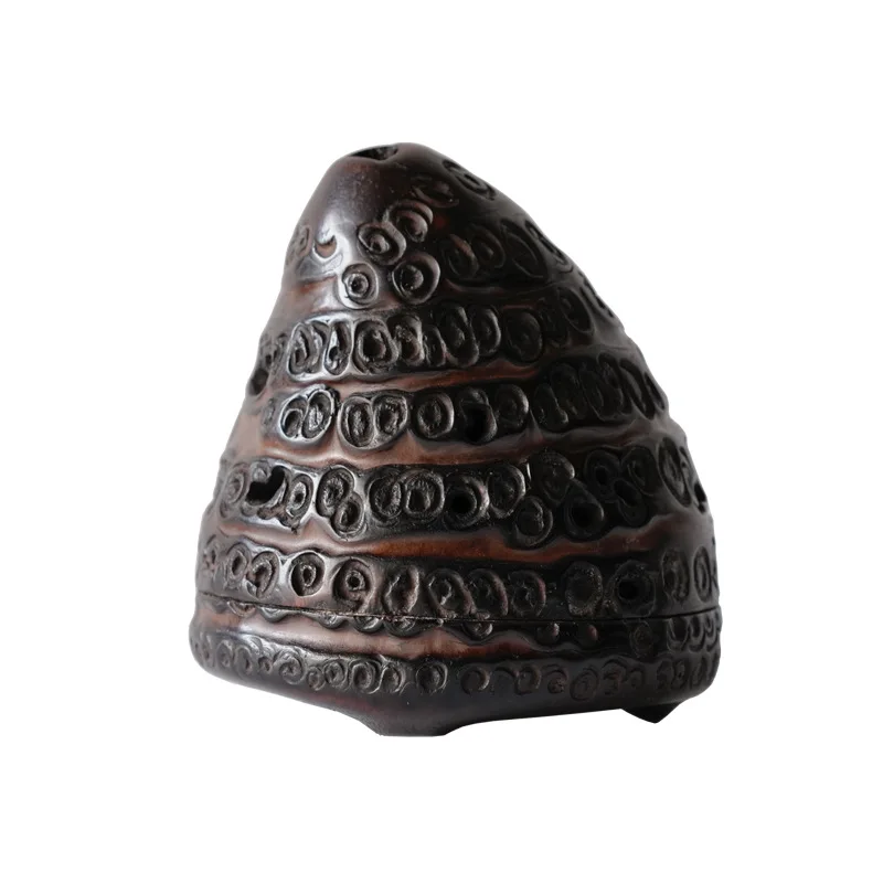 Chinese retro collection crafts, natural bamboo root incense burner, tea ceremony ornament