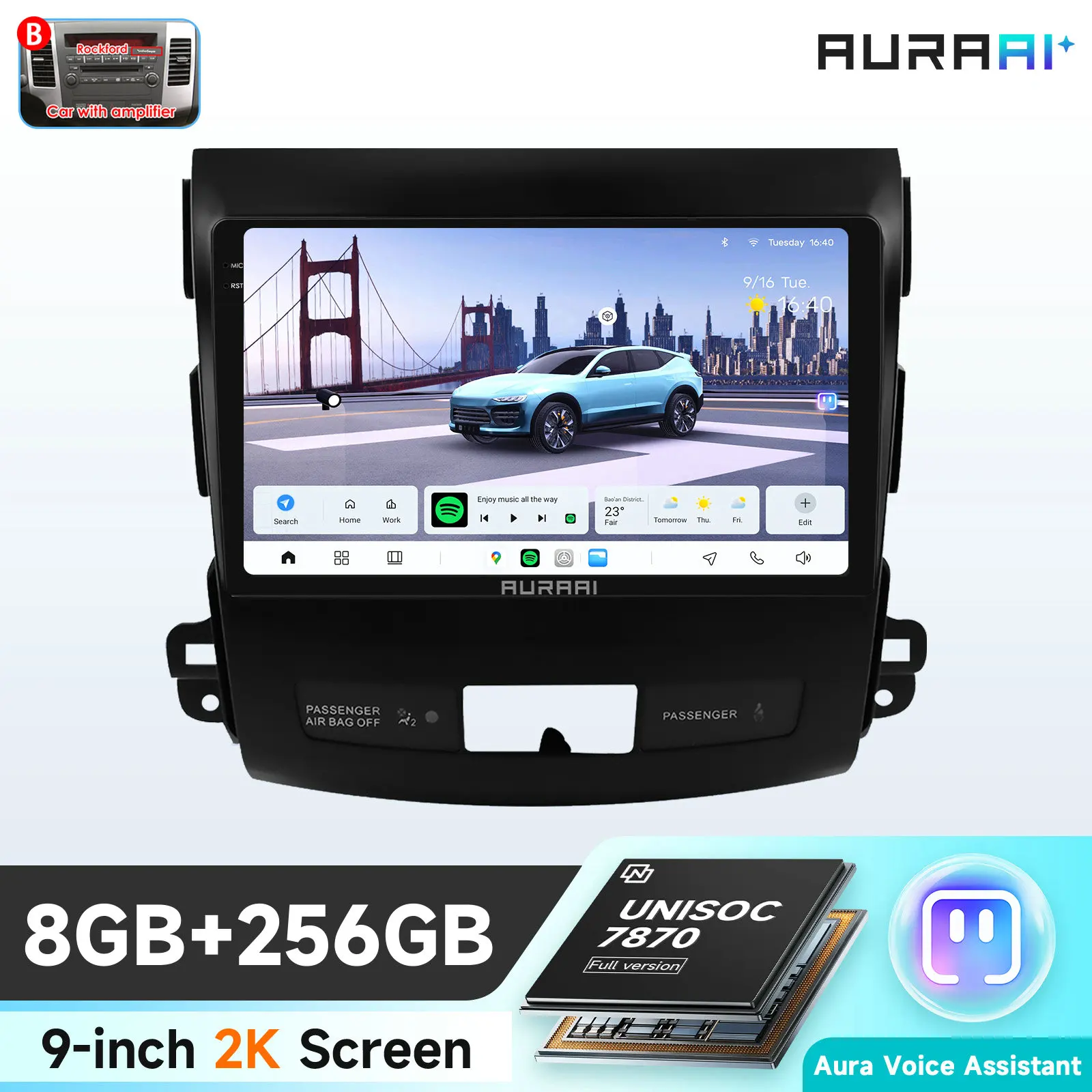 2.7Ghz*8 2 Din Android autoradio multimediaspeler voor Mitsubishi Outlander 2006-2011 Peugeot 4007 Citroen C-Crosser Carplay GPS