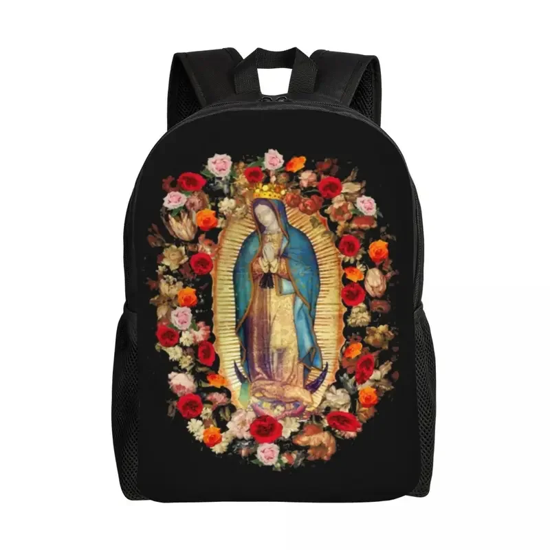 Customized Our Lady Of Guadalupe Mary Backpacks School College Student Bookbag Fits 15 Inch Laptop Mexico Catholic Saint Bags