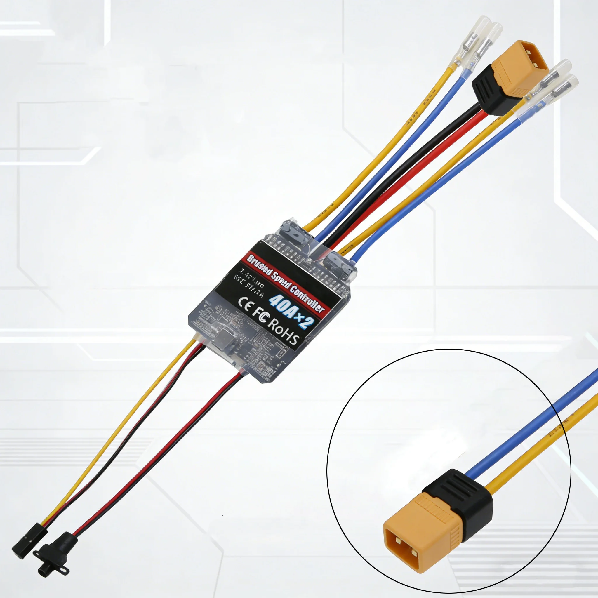 

40A Dual Way Bidirectional Brushed ESC SpeedControl For Rc Model Boat/tank 130 180 380 390 540 550 775 795 Brushed Motor Parts