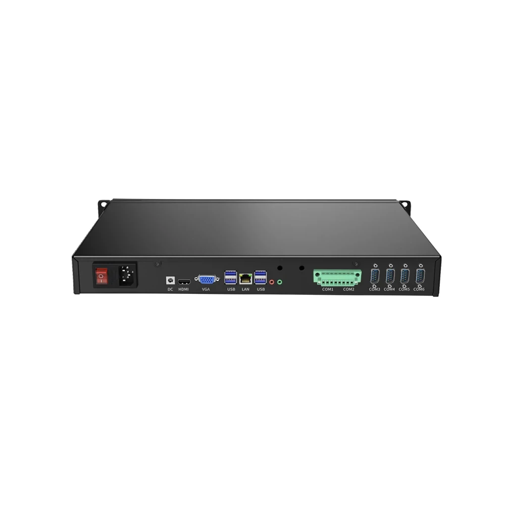 IKuaiOS 1U Rackmount IPC N100 CPU 6 COM RS232 RS485 para automatización de Control Industrial IoT Win10 11 Ubuntu 1264-TI4