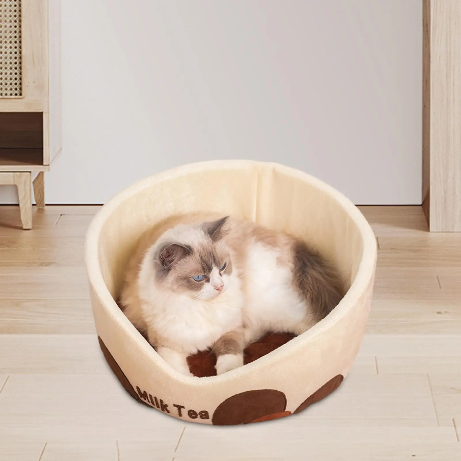 Cat Bed Anti Slip Bottom Cat Sleeping Bed Cat Nest Cushion Removable and Washable Pet Bed Warm Nest for Small Medium Dogs Cats