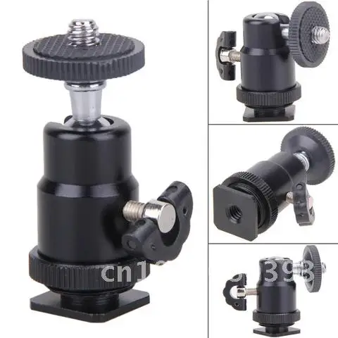 

Camera Tripod LED Light Flash Bracket Holder Mount 1/4 Hot Shoe Adapter Cradle Ball Head for 1pc