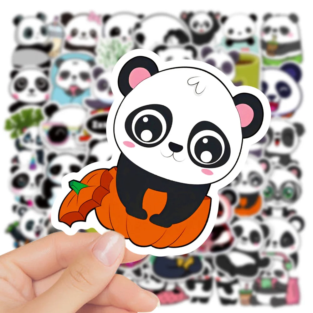 10/30/50pcs Kawaii Panda Animal Cartoon Stickers Funny Graffiti Decals DIY Water Bottle Phone Fridge Waterproof PVC Sticker Toy
