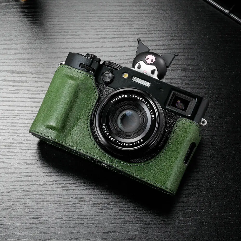 Etui na aparat X100VI z prawdziwej skóry, ręcznie robiona torba na pół ciała do Fujifilm X100VI