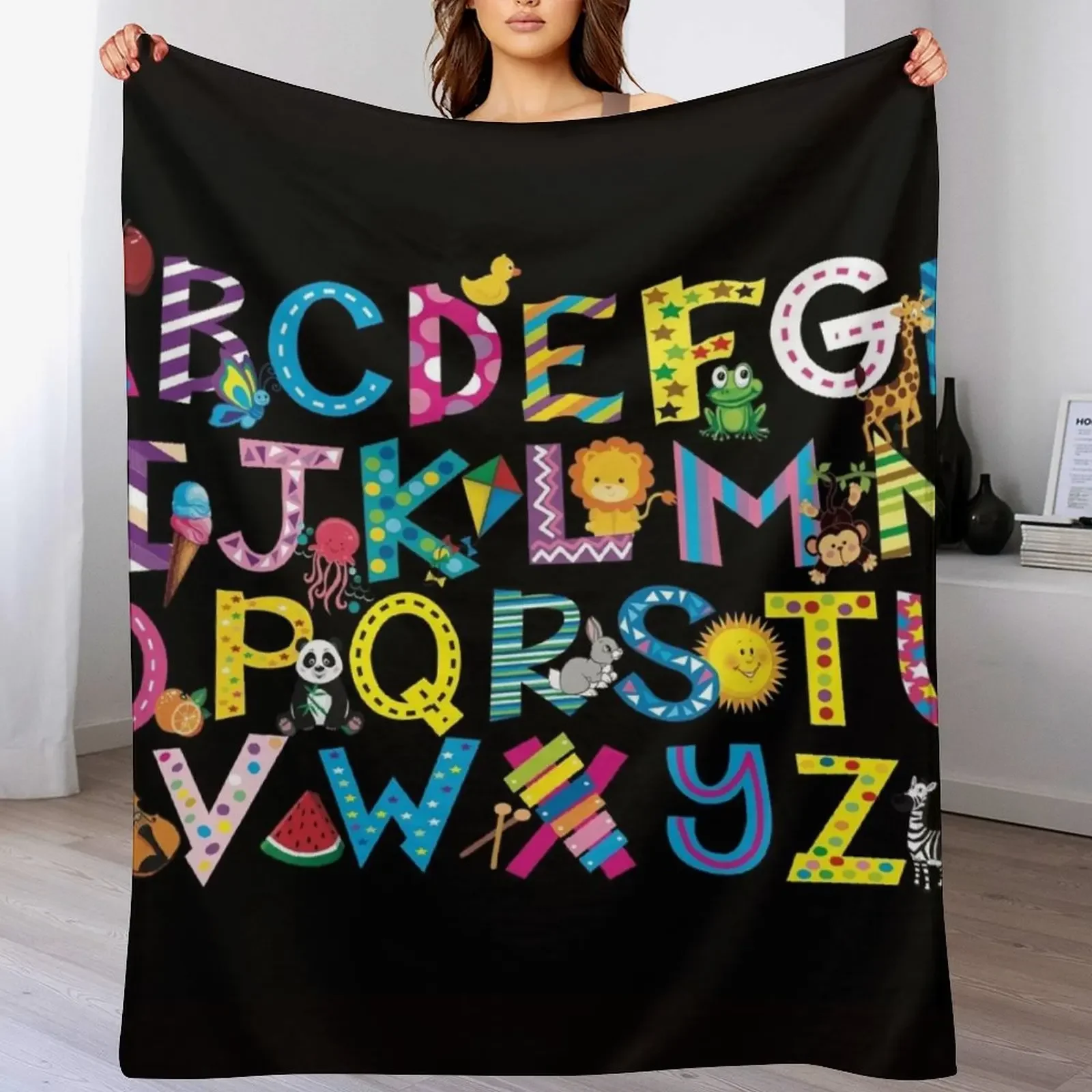 ALPHABET COLLECTION Throw Blanket Travel halloween Blankets