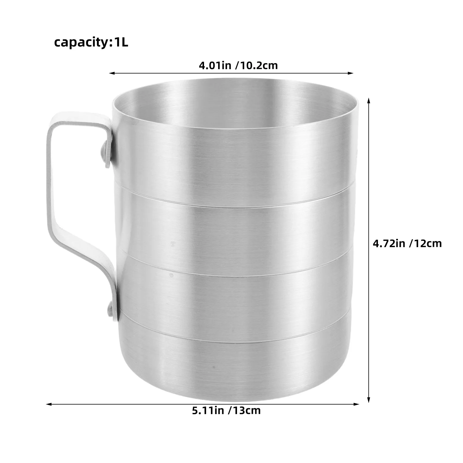 Aluminum Graduated Measuring Cup Beaker 1000Ml 34Oz 1Qt Accurate Fluid Measurement Lab Kitchen Scientific Tool