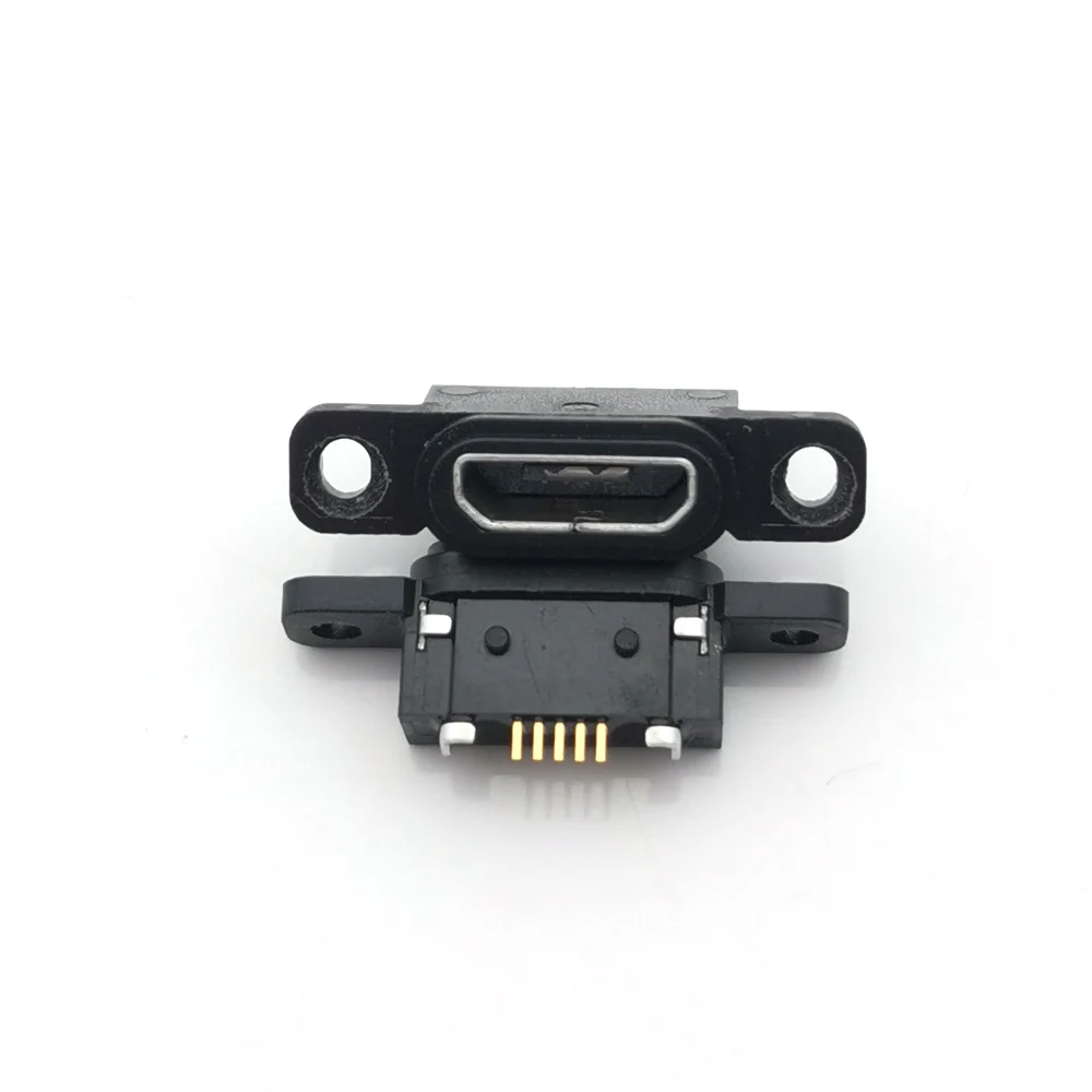 

1pcs Micro USB 5pin Charging Jack Socket Dock Port 5P IP67 SMT board Waterproof Female Connector With Screw Hole