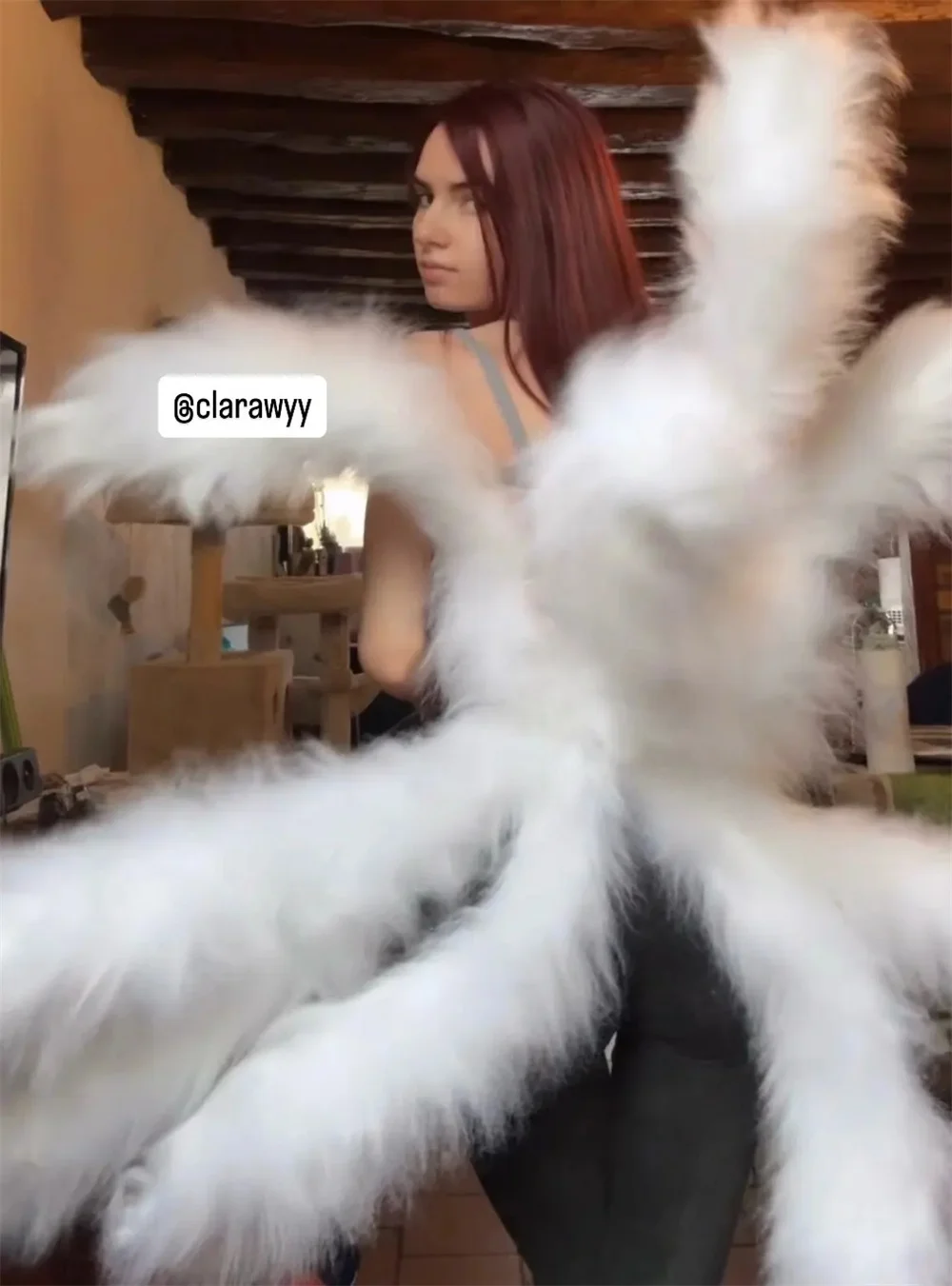 Fursuit Ahri dziewięcioogoniasty lis Cosplay rekwizyty do kostiumów zwierząt