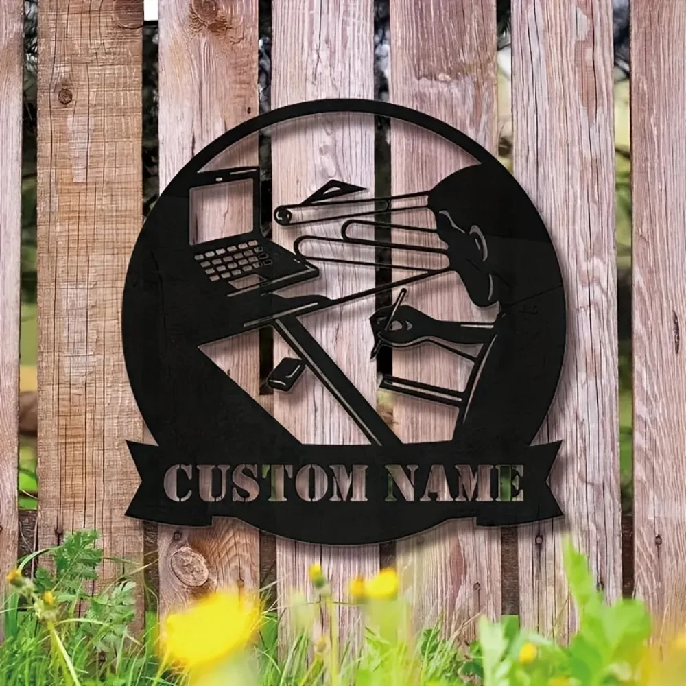 Custom Personalized Architect Steel Wall Opening Metal Sign Ideal for Office Decoration Name Plate for Construction Pros