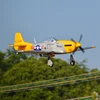 Lx/laxiang/skyフライトホビーp51イエローmustang world War ii rc warbird pnp/arf 6