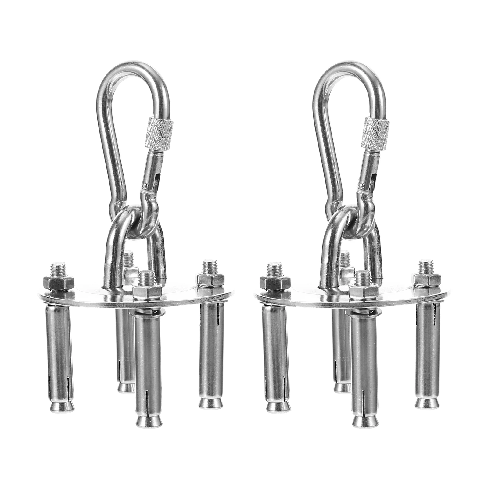 

2 set Stainless Steel Ceiling Hooks For Hammock Mount Heavy Duty Aerial Suspension Hangers Durable Swing Hanging Kit Outdoor