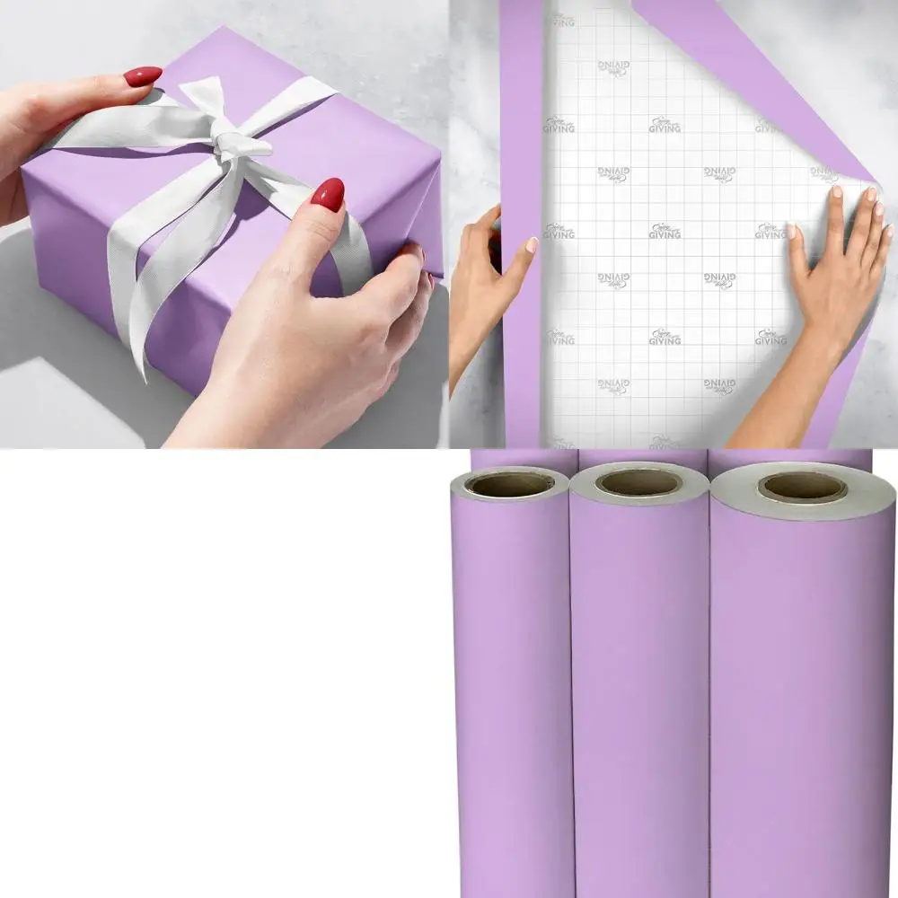 

Лавандовая матовая подарочная упаковка, 208 футов x 24 дюйма, объемные принадлежности для повседневной упаковки