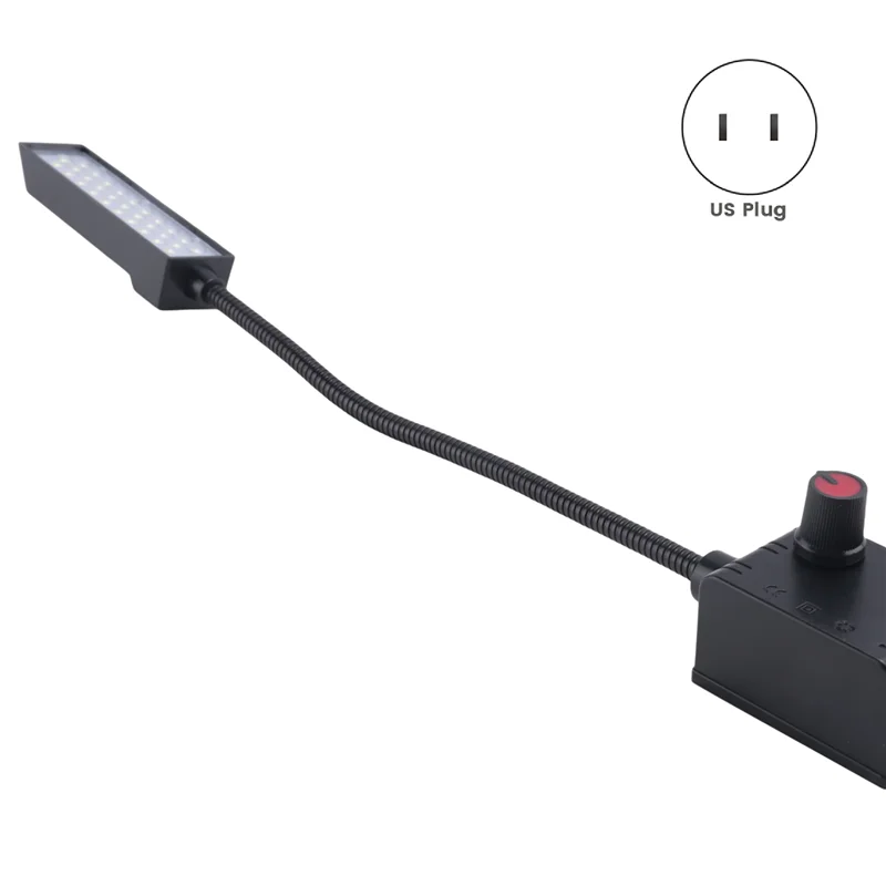 2X Dimmerabile 30 LED Luce per macchina da cucire Illuminazione per cucire per banco da lavoro Tornio Trapano a colonna Braccio flessibile Lampada da lavoro US Plug-AT64