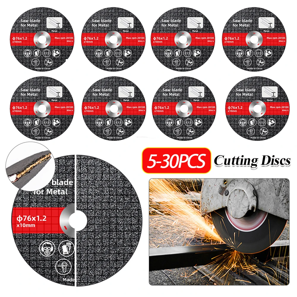 76mm Metal Cutting Discs High Hardness Sanding Cutting Discs Wear Resistance Cutting Blade Angle Grinder Accessories
