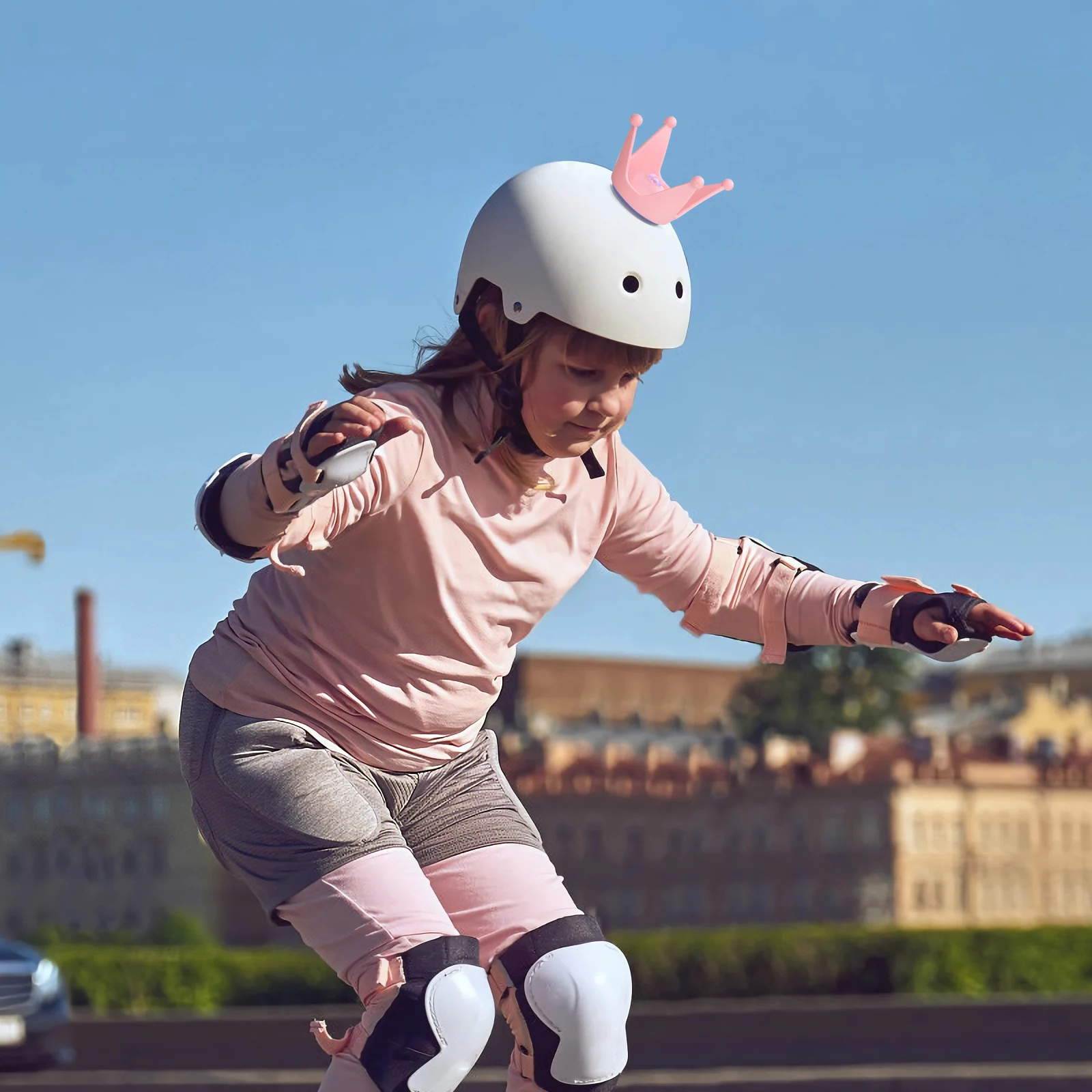 

Decoration Motorcycle Accessories Pink Girls Funny Skiing Suction Cup Silicone Durable Bright Color Creative