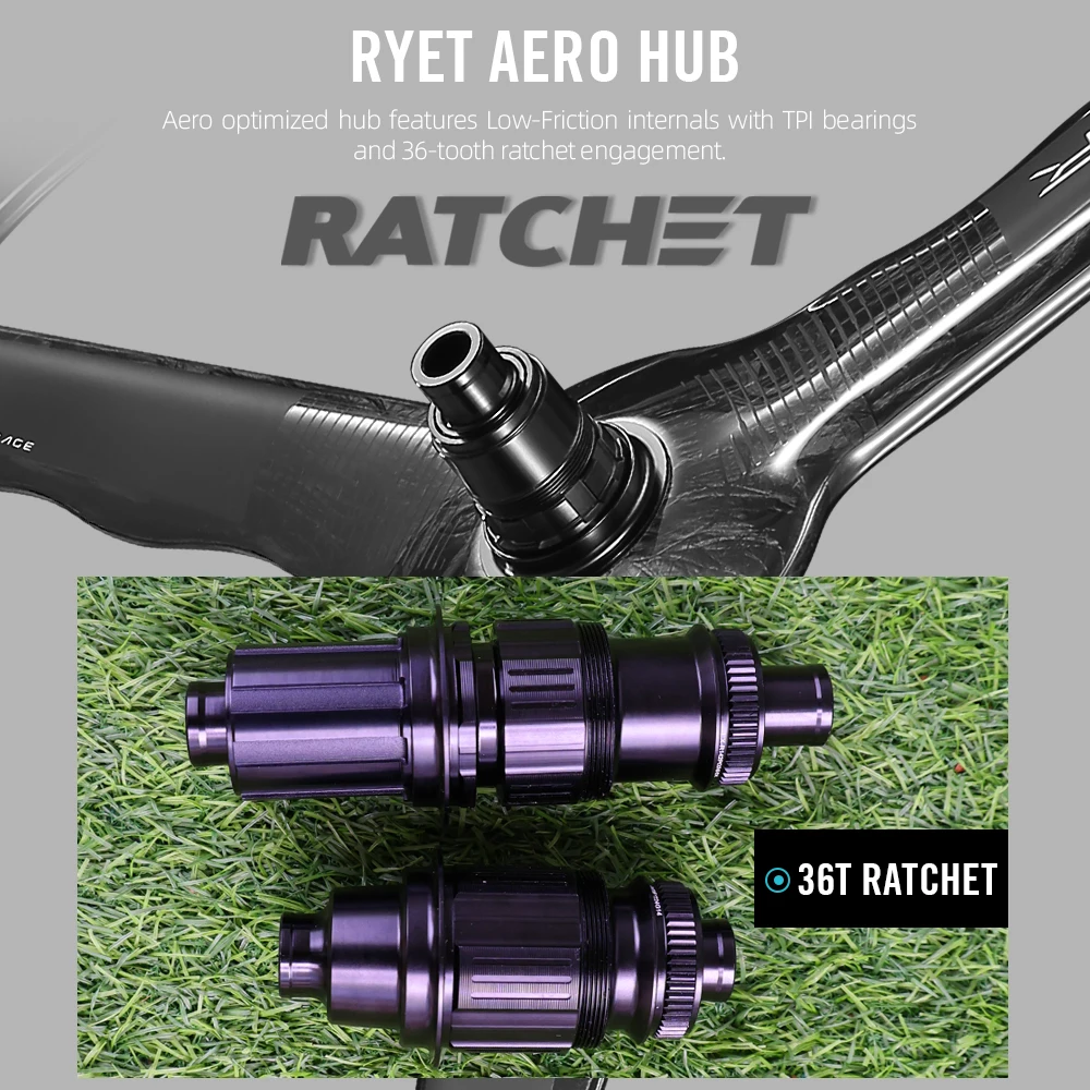 RYET カーボンホイールセット チューブレスクリンチャー 幅29mm