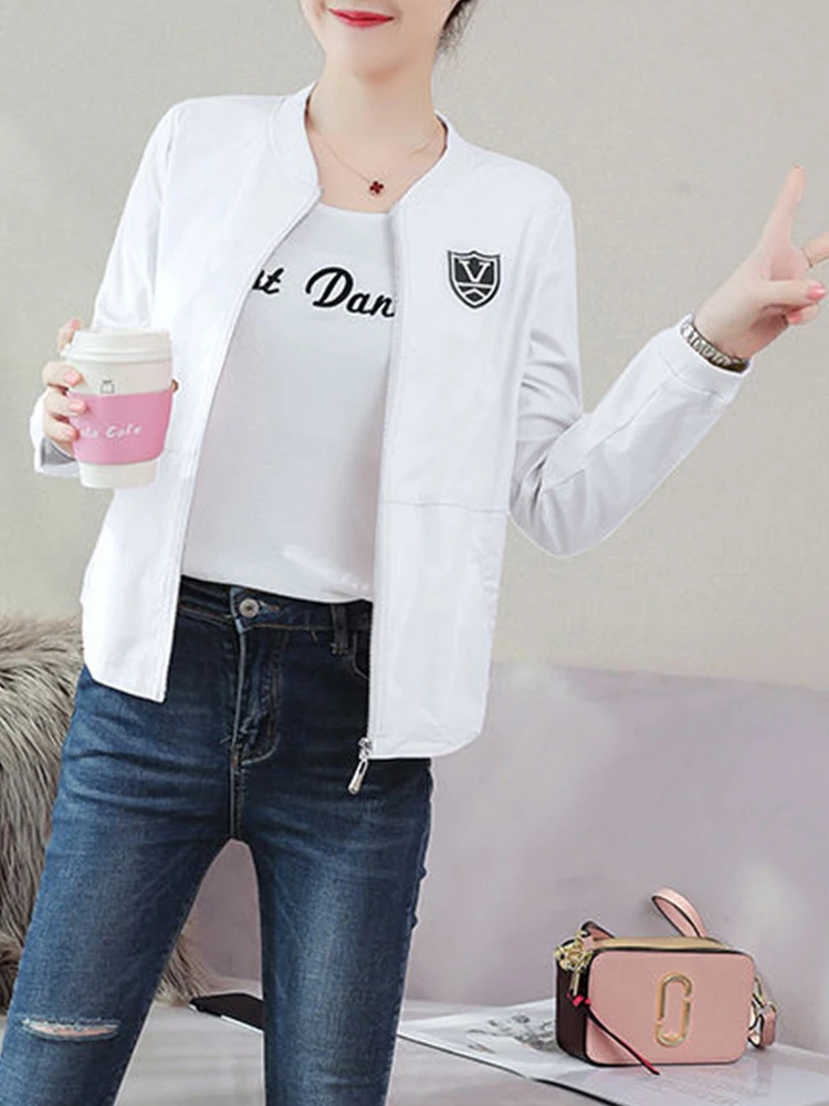 Women's Short Baseball Jacket 2026 New Korean Hong Kong Style Slim Fit Spring Autumn Outerwear Casual Windproof Zipper