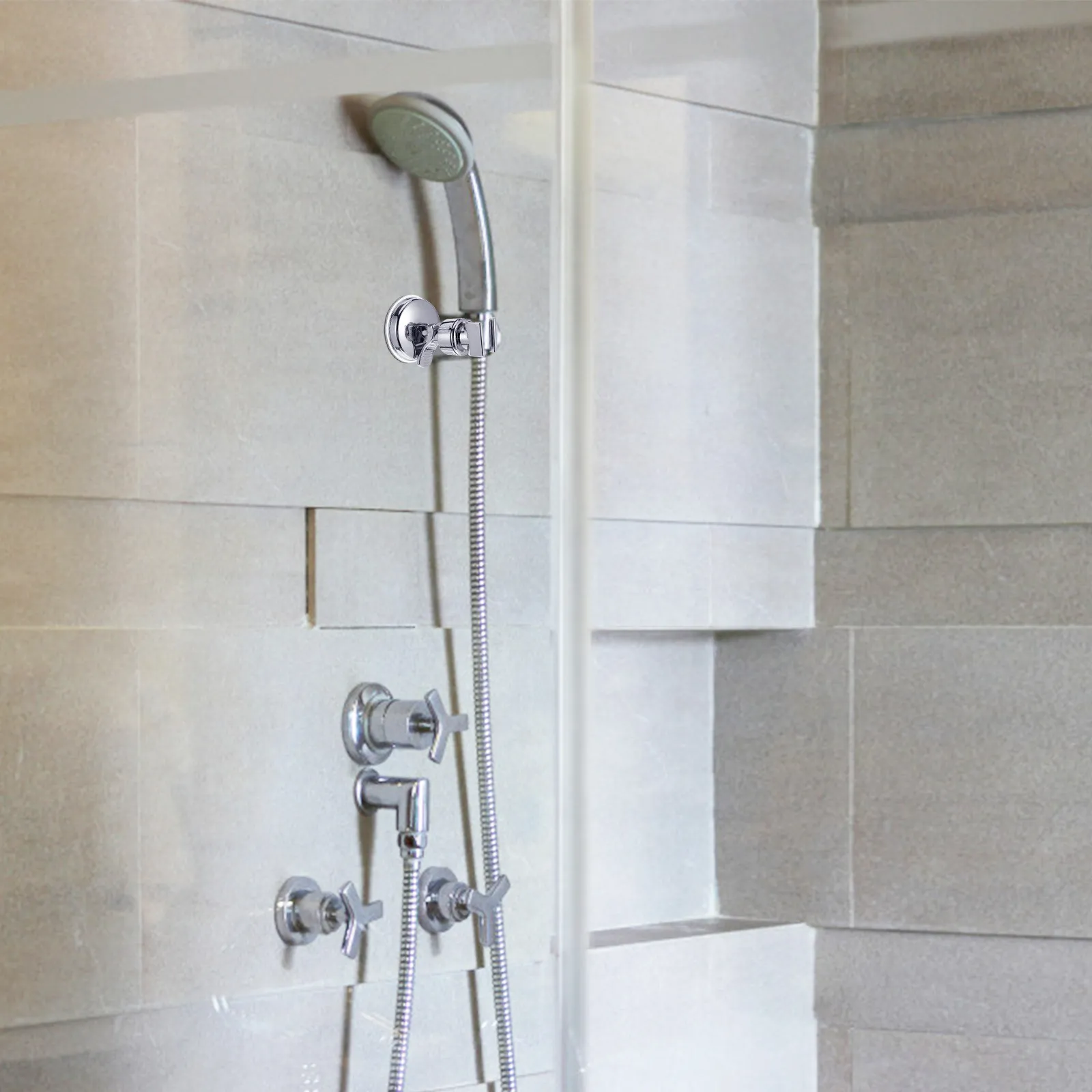 Shower Head Suction Cup Type Holder Extender and for Hand Extension Bracket Showerhead Heads