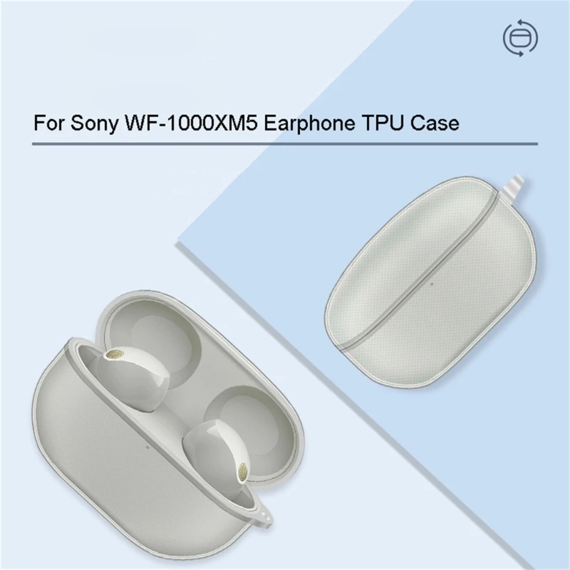 Headphone Protective Housing Cover Compatible for WF-1000XM5 Shockproof  Washable Housing Anti Dust Soft TPU Sleeve