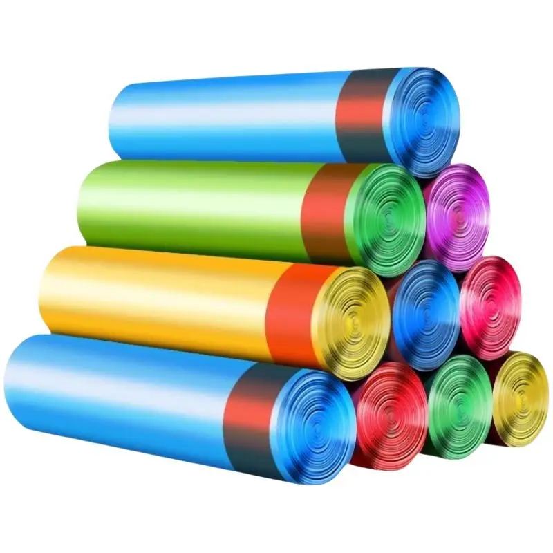 5 Rolls Garbage Storage Bag Drawstring Type Durable Toilet Kitchen Waste Storage Bag Thickened Household Trash Bag Portable