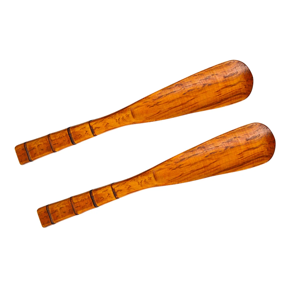 

2pcs 32Cm Long Handle Shoehorn Wooden Shoe Horn For Easy Wearing Boots Sneakers Snow Shoes Elderly Men Women Lightweight Durable